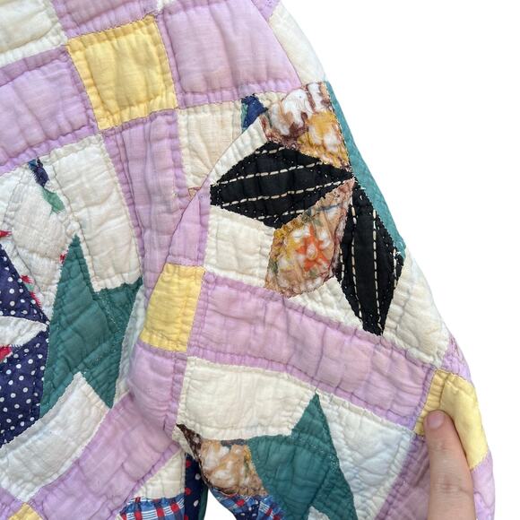 Rare Vintage 70’s Hand Quilted Zip Up Jacket Size XL 23x29 - Picture 8 of 10